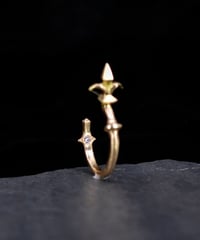Image 3 of DIAMOND FINIAL HOOPS