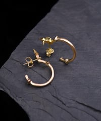 Image 5 of DIAMOND FINIAL HOOPS