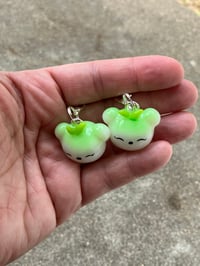 Image 3 of Kawaii sprout bear charm, Polymer clay charm