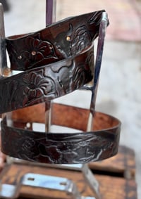 Image 2 of Original Tom Fugle Buffalo Hunting Leather Belt 