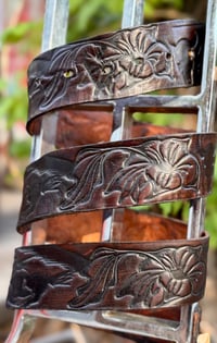 Image 1 of Original Tom Fugle Buffalo Hunting Leather Belt 