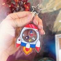 Image 2 of Arcane CaitVi NASA Fanfiction Shaker Keychain