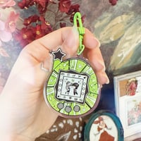 Image 3 of Green Yuri Tamagotchi Keychain