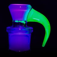 Image 2 of TRANS MARINA > DENSE WHITE SATIN / ILLUMINATI BASED GREEN 18MM SLIDE