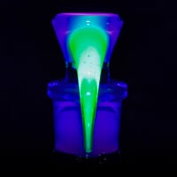 Image 3 of TRANS MARINA > DENSE WHITE SATIN / ILLUMINATI BASED GREEN 18MM SLIDE