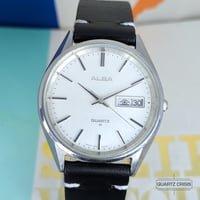 Image 2 of 1980 Alba/Seiko Quartz Silver Dial Day-Date (Y563-8030)