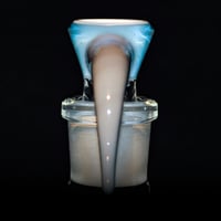 Image 3 of TRANS MARINA > DENSE WHITE SATIN / OREGON GRAY 18MM SLIDE
