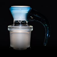 Image 1 of TRANS MARINA > DENSE WHITE SATIN / BLUE STARDUST 18MM SLIDE