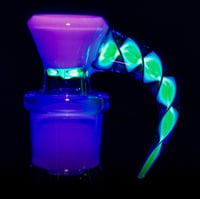 Image 3 of TRANS MARINA > DENSE WHITE SATIN / ILLUMINATI SPIRAL 18MM SLIDE