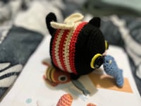 Image 1 of Black bee kitty plushie 