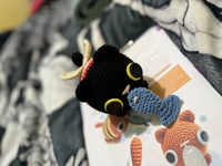 Image 2 of Black bee kitty plushie 