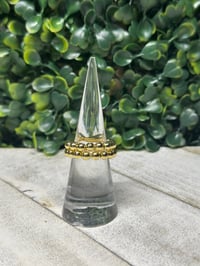Image 1 of Stainless Steel Beaded Rings 