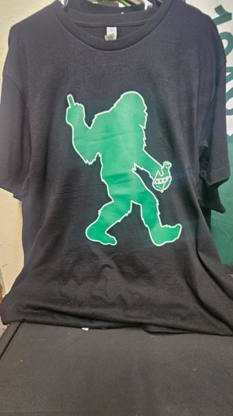 Image of Bigfoot shirt black - Patch Holder only. 