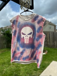 Image 1 of Blue and Pink Punisher T