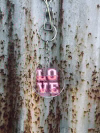 Pink 'LOVE' Keyring 