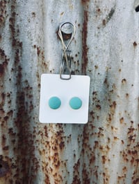 12mm Teal Button Studs