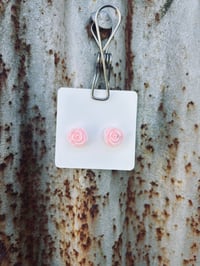 Light Pink Rose Studs