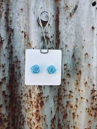 Blue Rose Studs