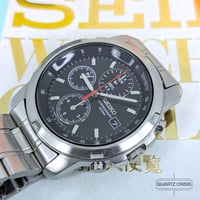 Image 1 of 2009 Seiko Black Dial Quartz Racing Chronograph (7T92-0BF0)