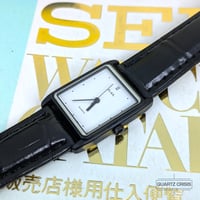 Image 1 of 1984 Seiko/Alba Quartz 'Dark Tank' Black Dress Watch (V236-5120)