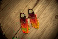Image 4 of Dark rainbow earrings 