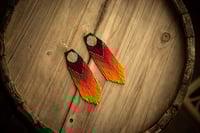 Image 7 of Dark rainbow earrings 