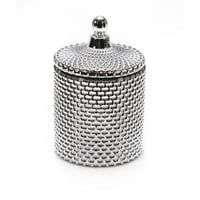 Image 1 of Wax sand/pearls silver jar