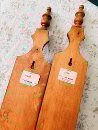 Image 2 of wooden candlestick wall sconces