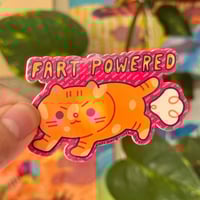 Image 1 of Fart Powered Cat Sticker