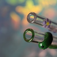 Image 5 of 10" Glass Slushie Spoon Straw with Dark Green Snake