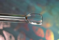 Image 2 of 8" Glass Slushie Straw with Turquoise + Magenta Turtle