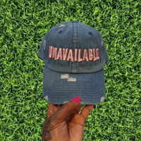 Image 2 of Denim & Baby Pink Dad Hat 