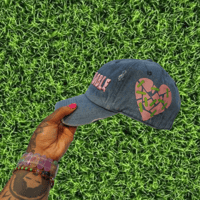 Image 3 of Denim & Baby Pink Dad Hat 