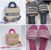 Christian Dior Wicker Bag Set 