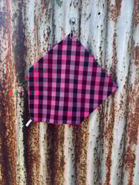 Pink and Black Gingham Neckscarve