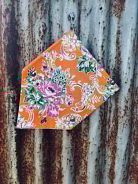 Kids Orange and Teal Floral Neckscarve