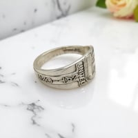 Image 3 of United Nations Sterling silver Spoon Ring – Size U