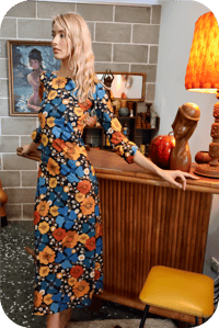 Image 2 of Long sleeve maxi dress in Gypsy Blues