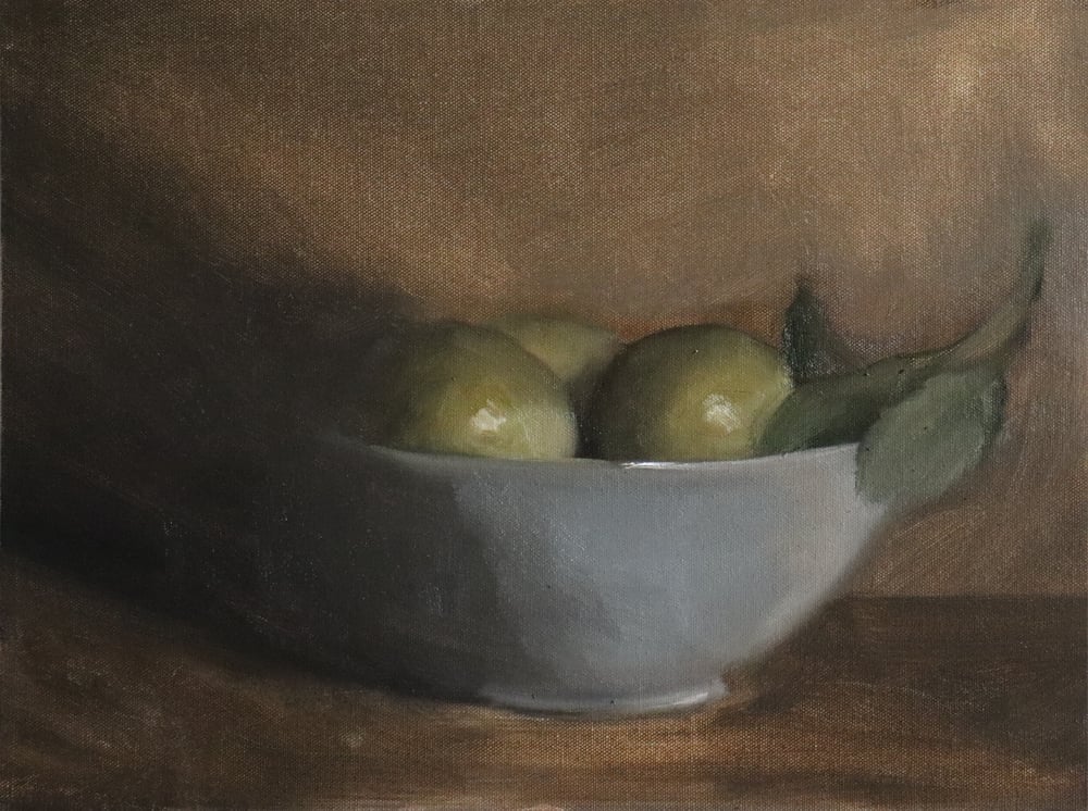 Image of Citrons dans un bol bleu
