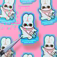 Image 1 of Emotional Support Water Bottle Matte Sticker