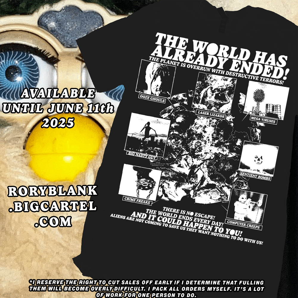 Image of END OF THE WORLD shirt (preorder by June 11th) - black