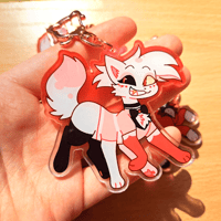 Image 2 of Hotel Hazbin Cats 2.7 Inch Acrylic Keychains