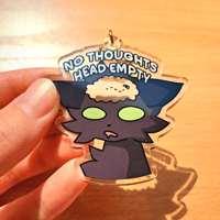 Image 2 of "No Thoughts, Head Empty" 2.5 Inch Acrylic Keychain