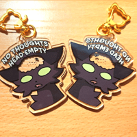 Image 3 of "No Thoughts, Head Empty" 2.5 Inch Acrylic Keychain