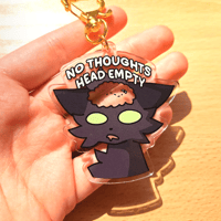 Image 1 of "No Thoughts, Head Empty" 2.5 Inch Acrylic Keychain