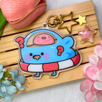 Missing Brain Fish Shaker Keychain