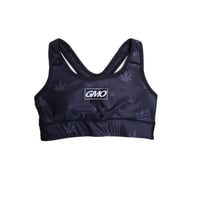 Image 1 of Black Leaf print Sports Bra 
