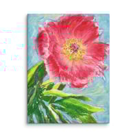 Image 2 of Sunlit Peony - print on the canvas