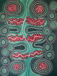 Red and Green Acrylic on canvas