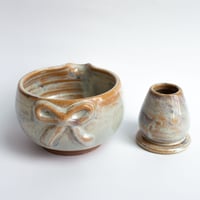 Image 1 of Matcha Bowl with Spout Set - Ribbon